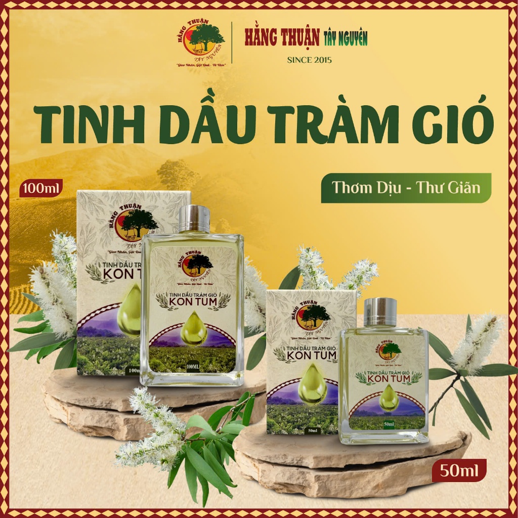 Tinh Dầu Tràm Gió Nguyên Chất Hằng Thuận Tây Nguyên