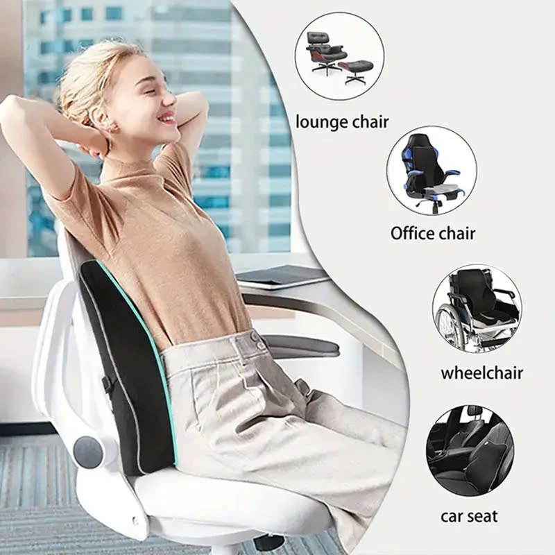 Gối tựa lưng đệm lót ghế văn phòng cao su non thiết kế công thái học chống đau mỏi lưng ngồi làm việc