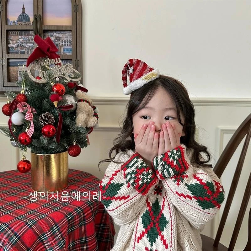 Kẹp Tóc Mỏ Vịt Hình Chiếc Mũ Noel Dễ Thương Xinh Xắn Cho Dịp Giáng Sinh Phụ Kiện Tóc Empoli