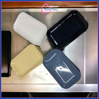 Khay (dĩa) đựng khăn lạnh hình chữ nhật nhựa Melamine màu đen/trắng/nâu/đá xanh - Phương Trang
