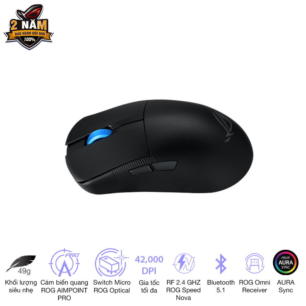 Chuột Gaming ROG Harpe Ace Mini Kết Nối Đa Năng Ba Chế Độ, Trọng Lượng Siêu Nhẹ Chỉ 49 gram