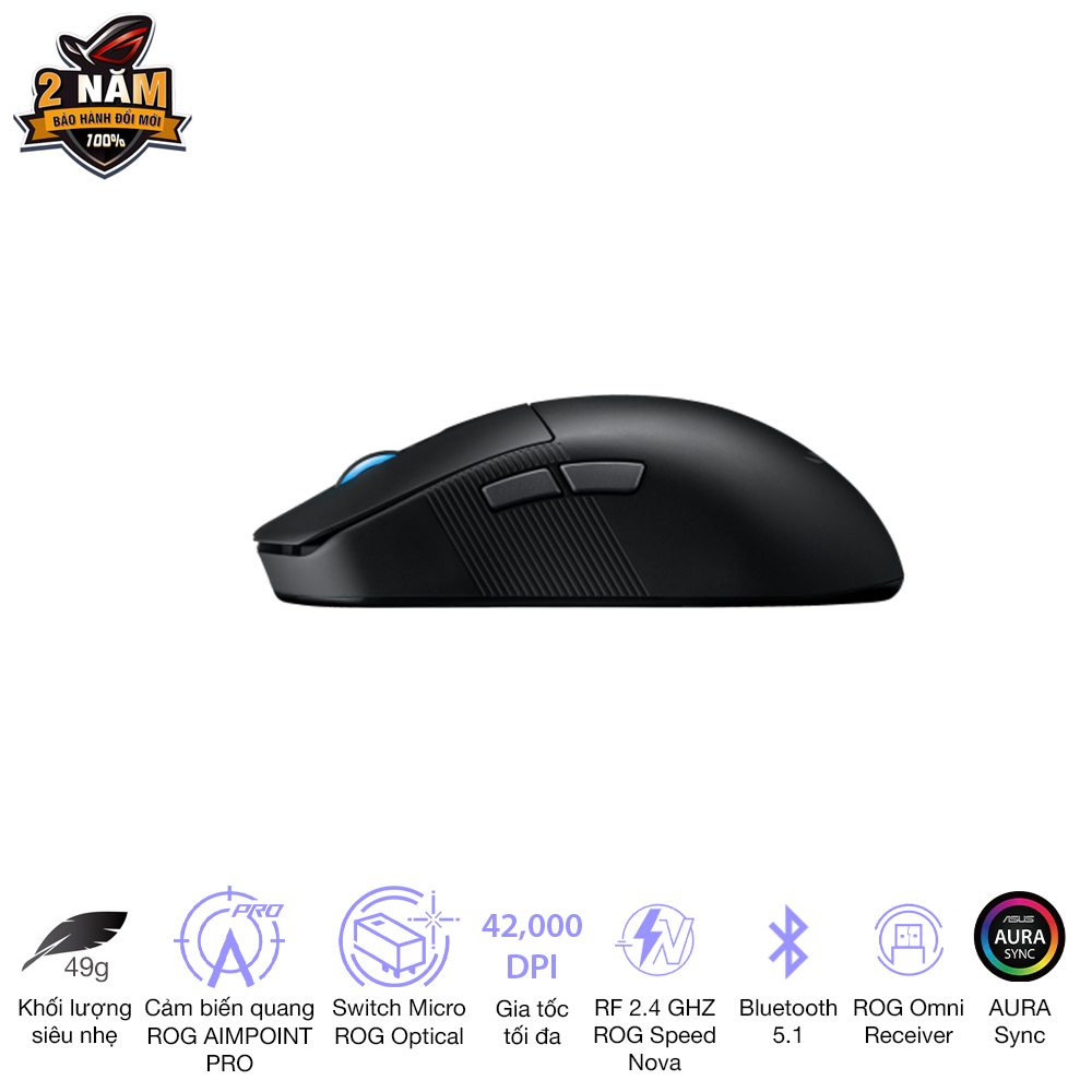 Chuột Gaming ROG Harpe Ace Mini Kết Nối Đa Năng Ba Chế Độ, Trọng Lượng Siêu Nhẹ Chỉ 49 gram
