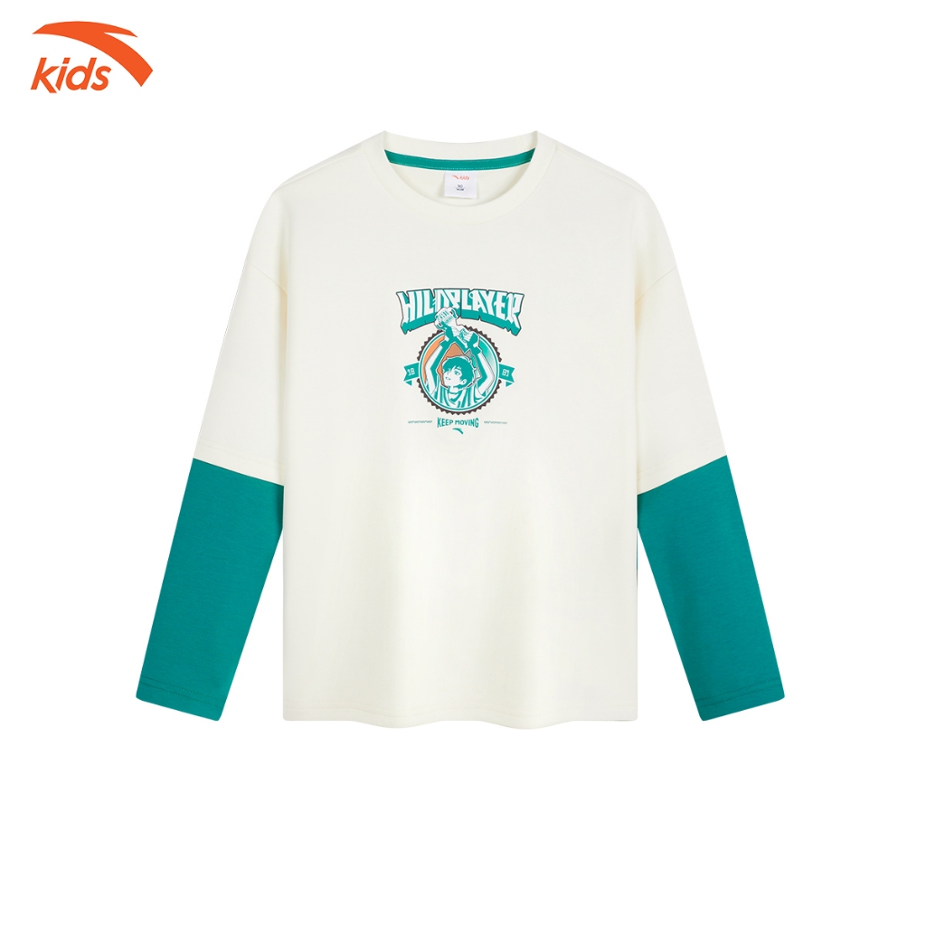 Ao phông dài tay bé trai Anta Kids Wildplayer-2P 3524C8401