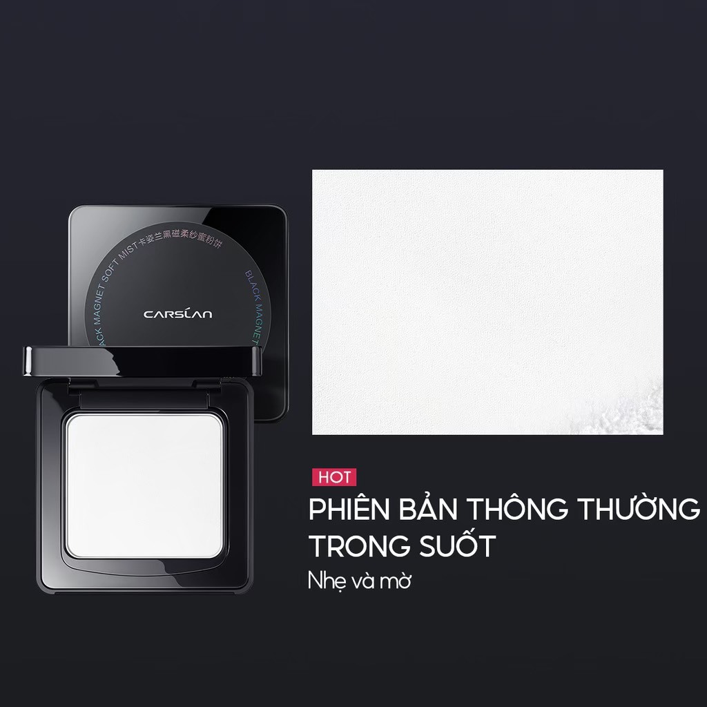 Phấn phủ kiềm dầu CARSLAN dạng nén chống nước mịn lỳ bền suốt ngày dài | NHÍM HOUSE