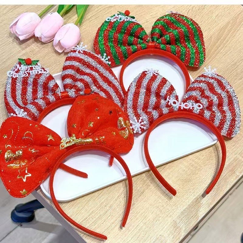 Bờm băng đô cài tóc giáng sinh noel cho bé, bờm giáng sinh quà tặng cho bé nhân dịp noel
