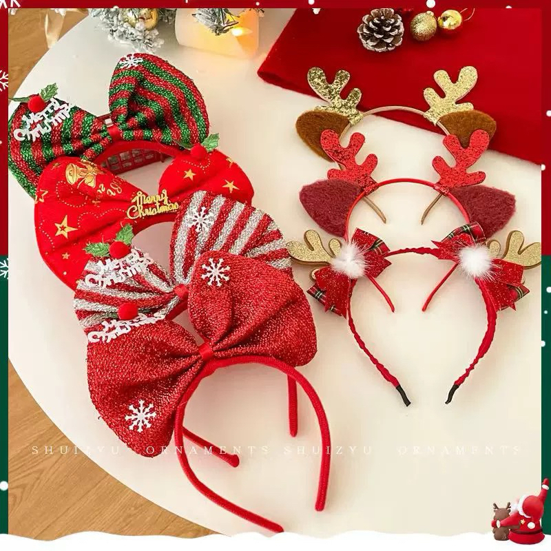 Bờm băng đô cài tóc giáng sinh noel cho bé, bờm giáng sinh quà tặng cho bé nhân dịp noel