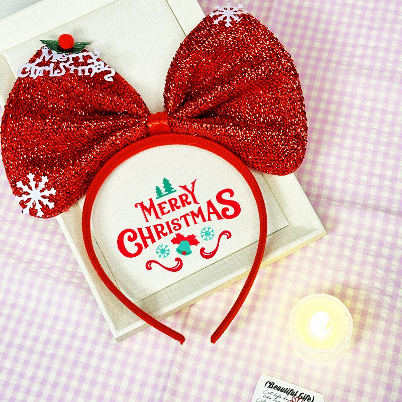 Bờm băng đô cài tóc giáng sinh noel cho bé, bờm giáng sinh quà tặng cho bé nhân dịp noel