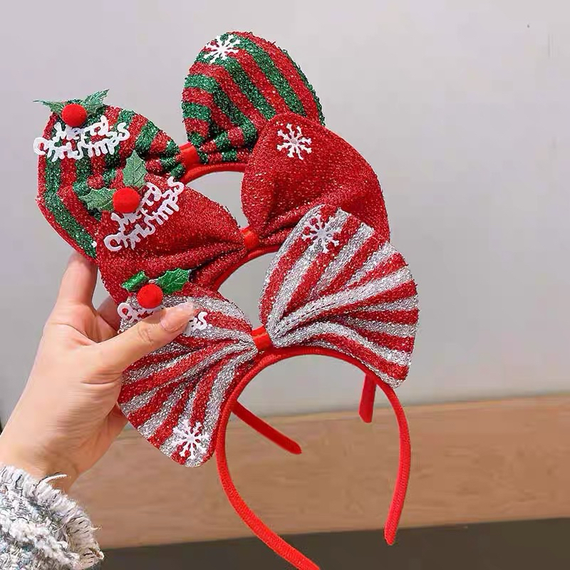 Bờm băng đô cài tóc giáng sinh noel cho bé, bờm giáng sinh quà tặng cho bé nhân dịp noel