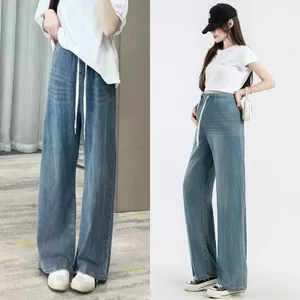 Larosa Quần Jean Bầu Thu Đông Thời Trang Gen Z Ống Suông Trẻ Trung Mềm Mại - LA194Q