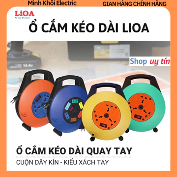 Ổ cắm kéo dài Lioa quay tay,ổ cắm Lioa,ổ dây xách tay,ổ cắm điện Lioa,ổ cắm quay tay,ổ cắm dân dụng,ổ cắm xách tay Lioa