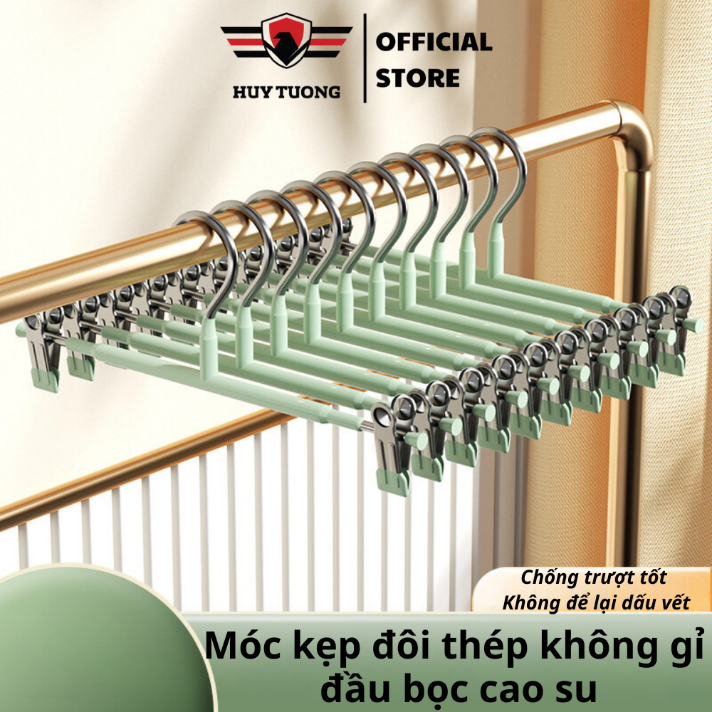 Ảnh Combo 50 móc kẹp quần áo đa năng, treo quần áo, móc treo đồ đa năng bằng thép không rỉ, tiết kiệm diện tích 3