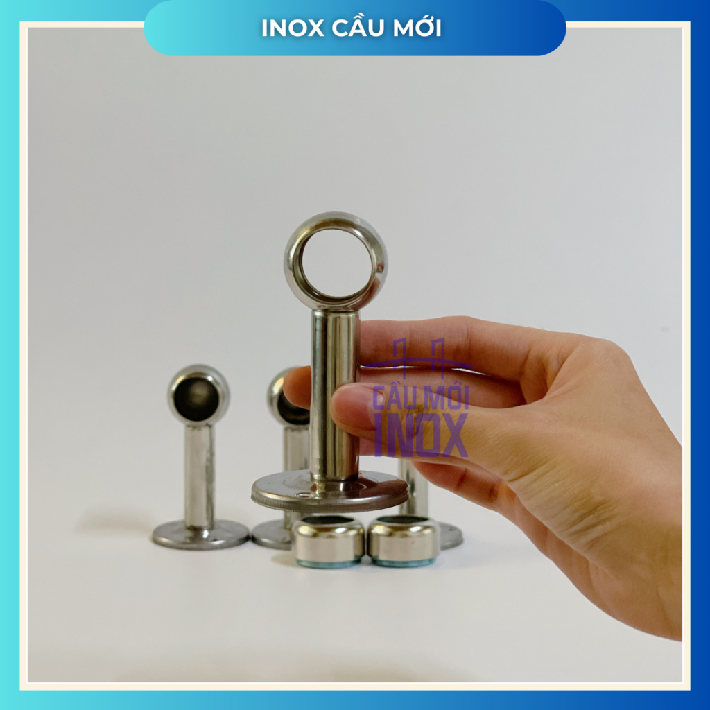 Bát cốc bắt tường treo rèm cửa inox 304 phi 22 - phi 25 chắc chắn, bền đẹp