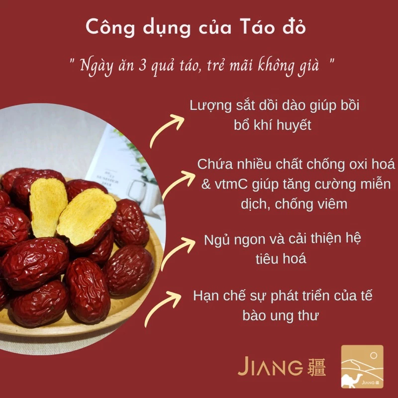 Táo đỏ Tân Cương Táo Bụi Nhược Khương Vua táo Tân Cương chuẩn vùng