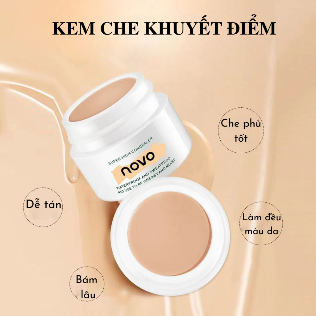 NOVO Kem che khuyết điểm, che hình xăm dạng hủ, chống nước lâu trôi 10g | NHÍM HOUSE