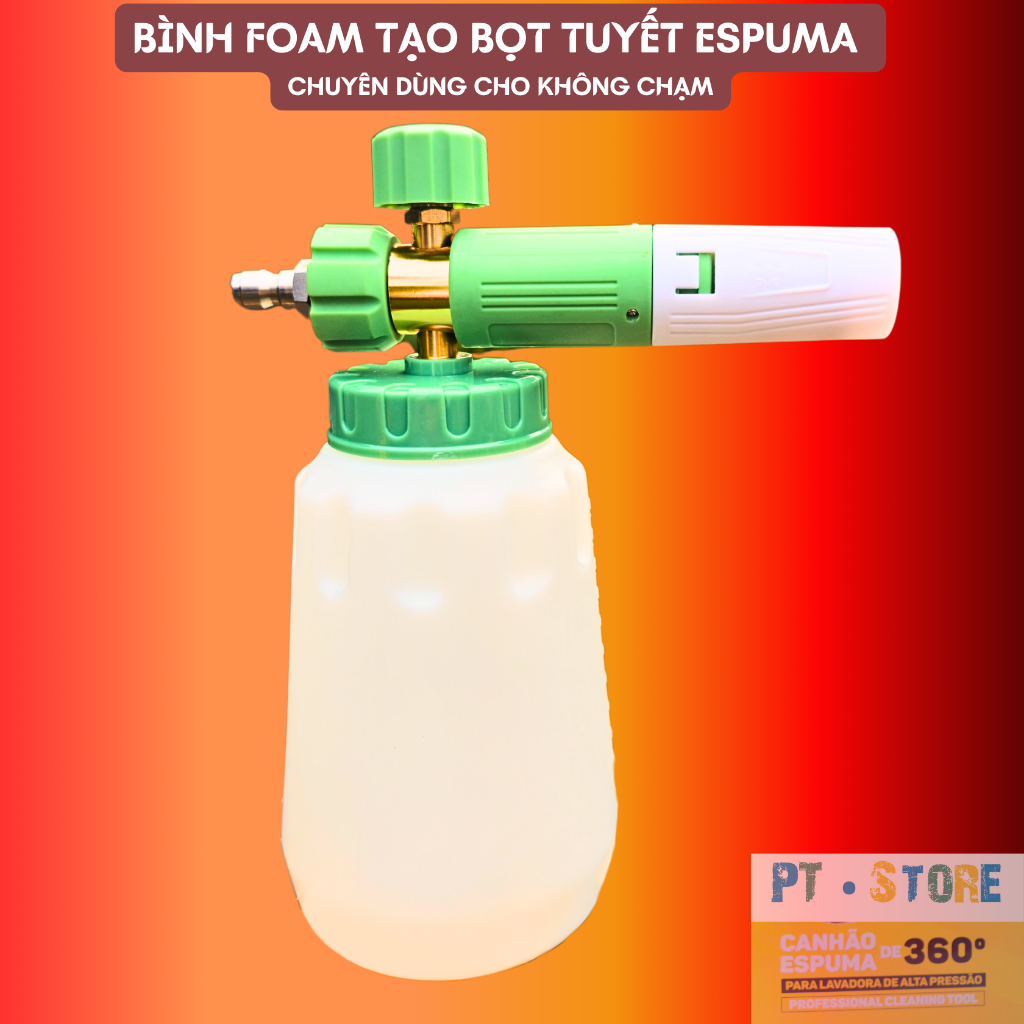 Bình Foam Phun Bọt Tuyết Trong Suốt ESPUMA 360