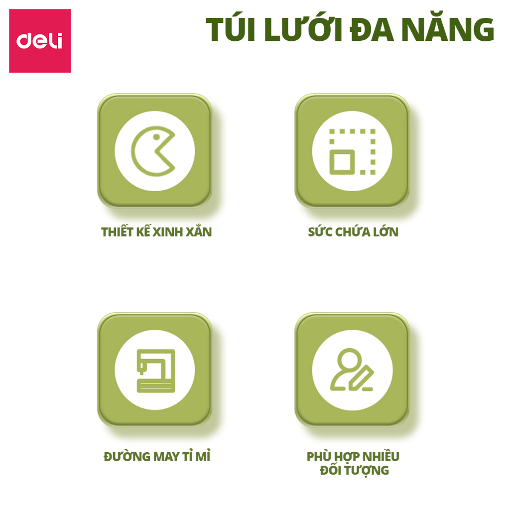 Túi Đựng Bút, Bóp Viết Lưới Pastel Trong Suốt Deli - Kích Thước A5 - Hộp Bút Chống Thấm Nước, Sức Chứa Lớn Cho Học Sinh