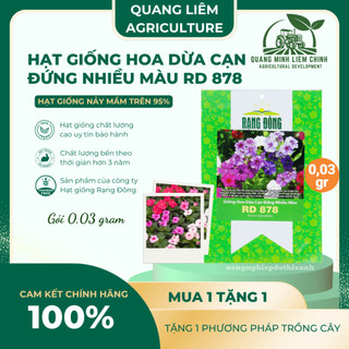 Hạt Giống Hoa Dừa Cạn Đứng Nhiều Màu RADO 878 (Gói 0,03g~30 Hạt) Rạng Đông Thích Hợp Trồng Sân Vườn