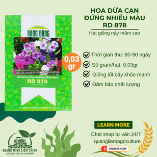 Hạt Giống Hoa Dừa Cạn Đứng Nhiều Màu RADO 878 (Gói 0,03g~30 Hạt) Rạng Đông Thích Hợp Trồng Sân Vườn