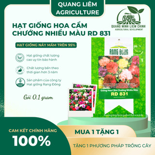 Hạt Giống Hoa Cẩm Chướng Nhiều Màu RADO 831 (Gói 0,1gram~200 Hạt) Rạng Đông, Nhiều Màu