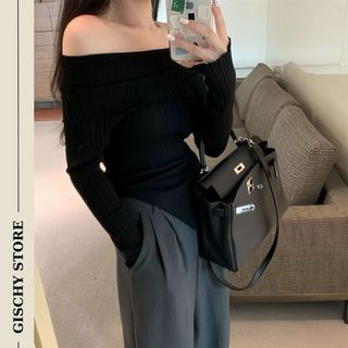 Áo Kiểu Trễ Vai Dài Tay GISCHY HÀNG LOẠI 1 Áo Thun Xẻ Tà Vải Gân Hở Vai Siêu Quyến Rũ Nữ Tính-A21