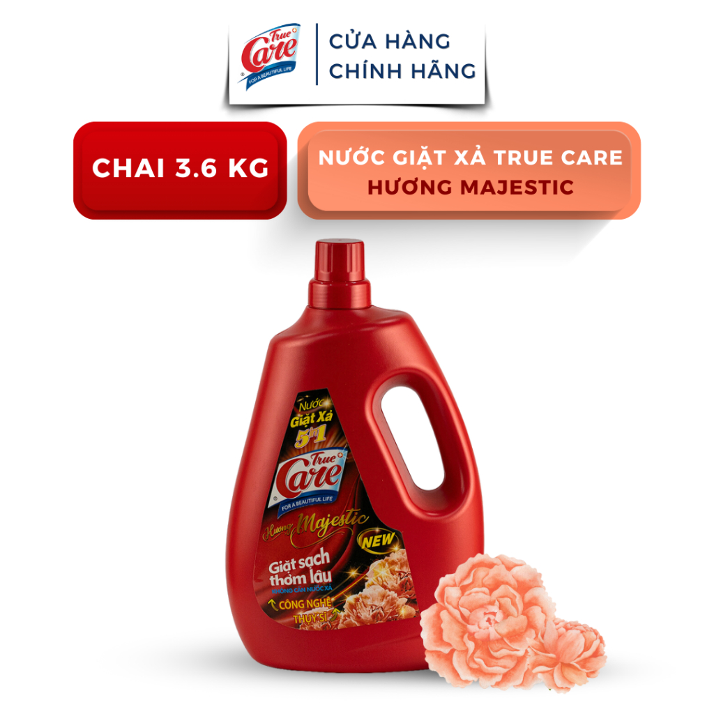 Chai Nước Giặt Xả True Care 5in1 3.6kg/Chai