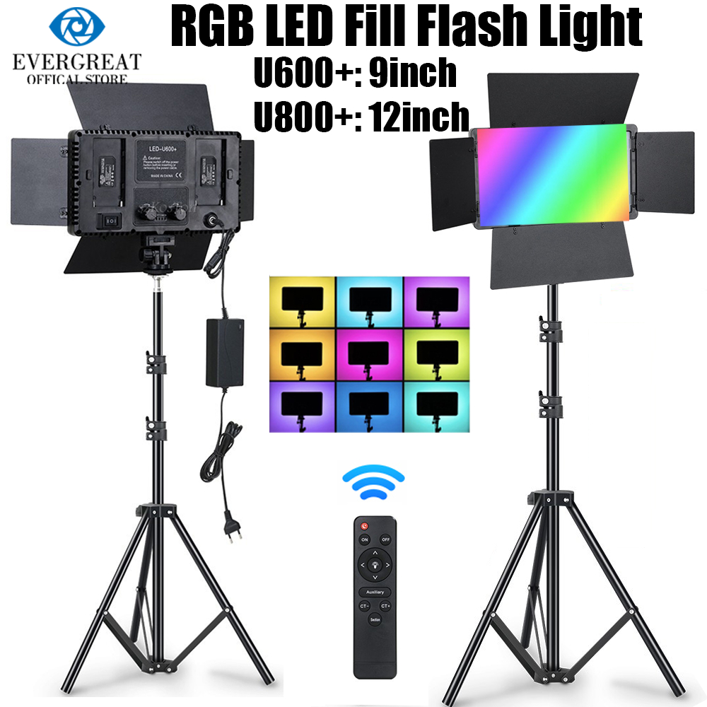 U800 / U600 RGB Led Photo Studio Đèn Trên Máy Ảnh Để Chiếu Video Trực ...