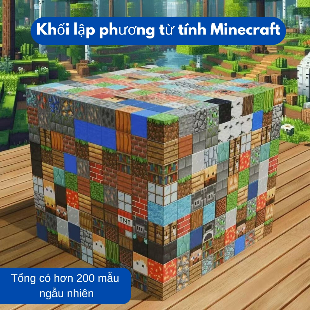 Đồ chơi lắp ráp khối xây dựng từ tính Khối Minecraft Nam Châm | Shopee ...