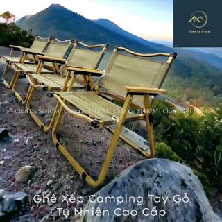 🧧MẪU MỚI VỀ🧧 Ghế Xếp Cà Phê, Camping Màu Rêu Cao Cấp Chính Hãng Duy Phương, Ghế Xếp Tay Gỗ Tự Nhiên