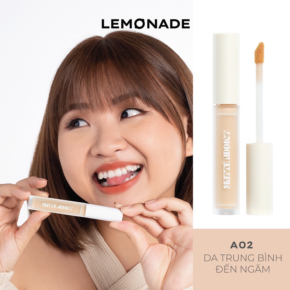 LEMONADE Kem che khuyết điểm kiềm dầu Lemonade Matte Addict Concealer 3g | NHÍM HOUSE
