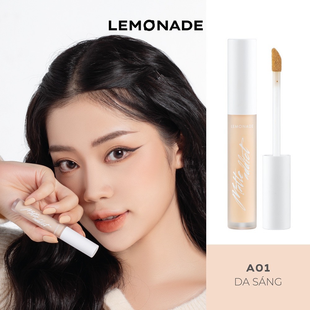 LEMONADE Kem che khuyết điểm kiềm dầu Lemonade Matte Addict Concealer 3g | NHÍM HOUSE