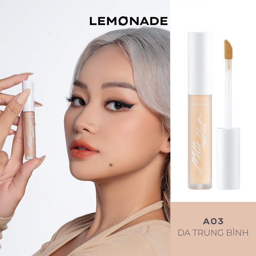 LEMONADE Kem che khuyết điểm kiềm dầu Lemonade Matte Addict Concealer 3g | NHÍM HOUSE