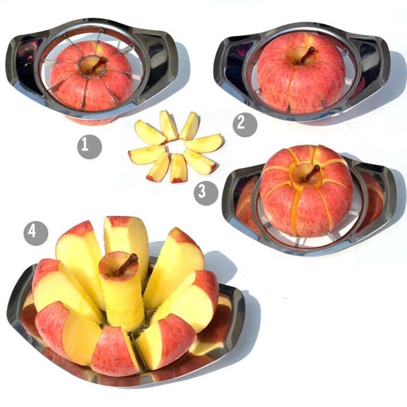 Dụng Cụ Cắt Táo Bằng Thép Không Gỉ - Dụng Cụ Cắt Trái Cây, Hoa Quả Bằng Thép