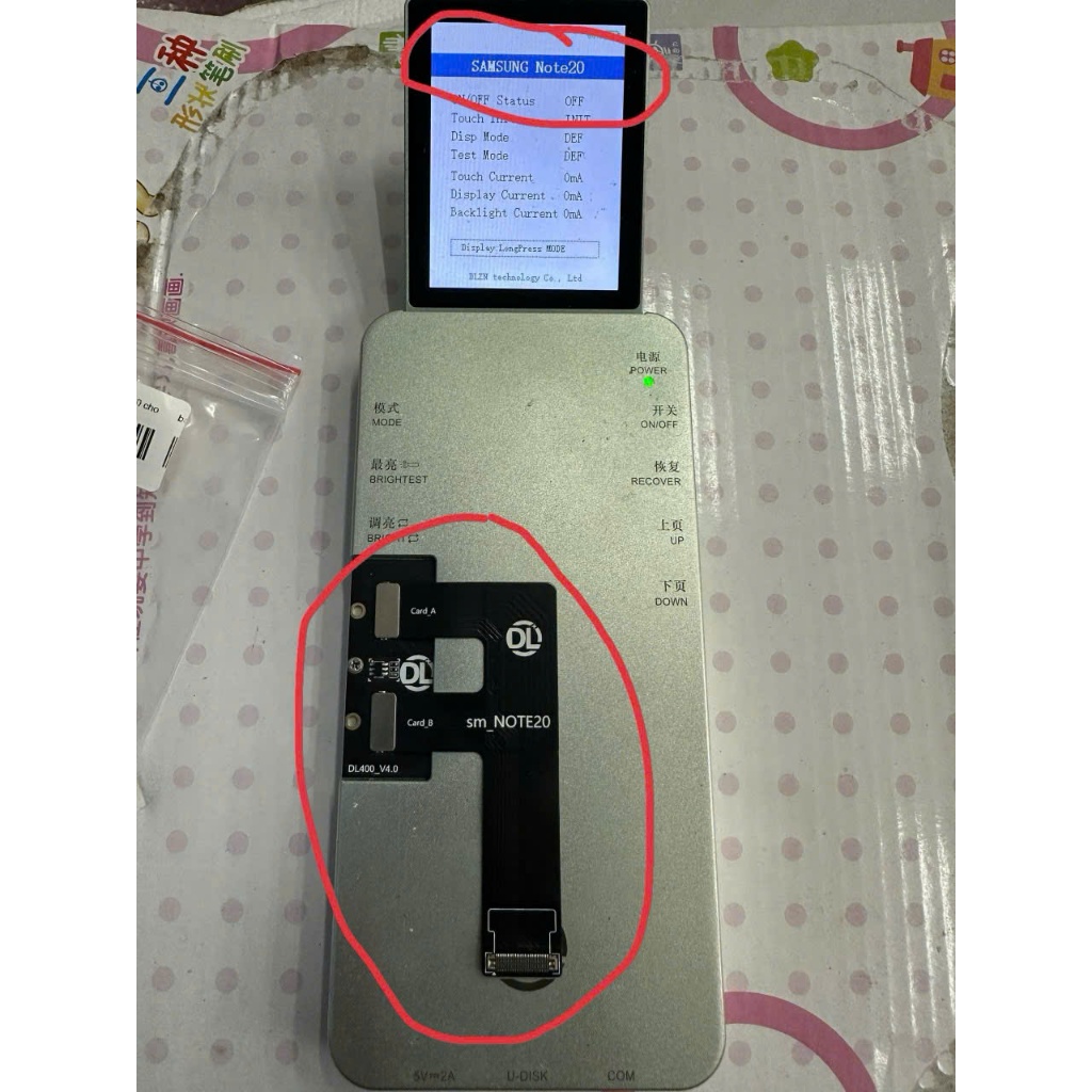 cáp test màn samsung,oppo,ip,xiaomi,vivo cho box DL400 PRO