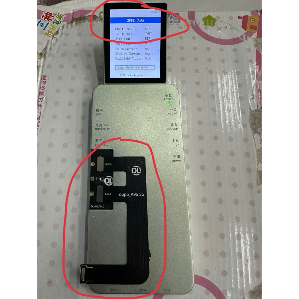 cáp test màn samsung,oppo,ip,xiaomi,vivo cho box DL400 PRO