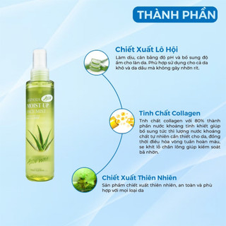 Xịt Khoáng Nha Đam Aspasia Moist Up Face Mist Aloe Trắng Sáng Dịu Da 150ml Duduhouse