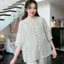 Đồ Bộ Bầu Tay Dài Thiế Kế Cổ Tàu Mặc Nhà Và Sau Sinh Chất Liệu Caro Labee Mềm Mại Cao Cấp LA025B