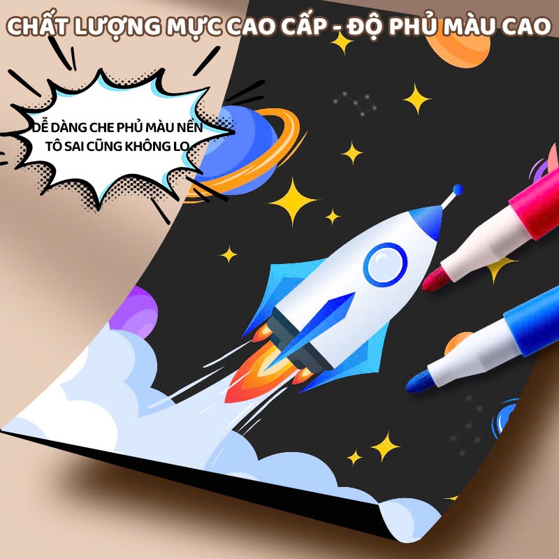 Bút Màu Acrylic Marker Cho Bé, Bút Acrylic Trắng 60 Màu Cao Cấp Vẽ Lên Nhiều Chất Liệu