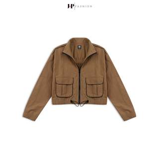 Áo Khoác Gió Nữ JP FASHION Tay Dài Vải Dù Lạnh Sờ Mát, Áo Khoác Dù Form Rộng Khóa Cổ Kéo Cao 10710757