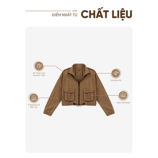 Áo Khoác Gió Nữ JP FASHION Tay Dài Vải Dù Lạnh Sờ Mát, Áo Khoác Dù Form Rộng Khóa Cổ Kéo Cao 10710757