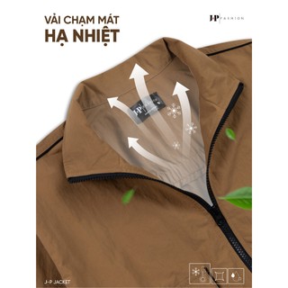 Áo Khoác Gió Nữ JP FASHION Tay Dài Vải Dù Lạnh Sờ Mát, Áo Khoác Dù Form Rộng Khóa Cổ Kéo Cao 10710757