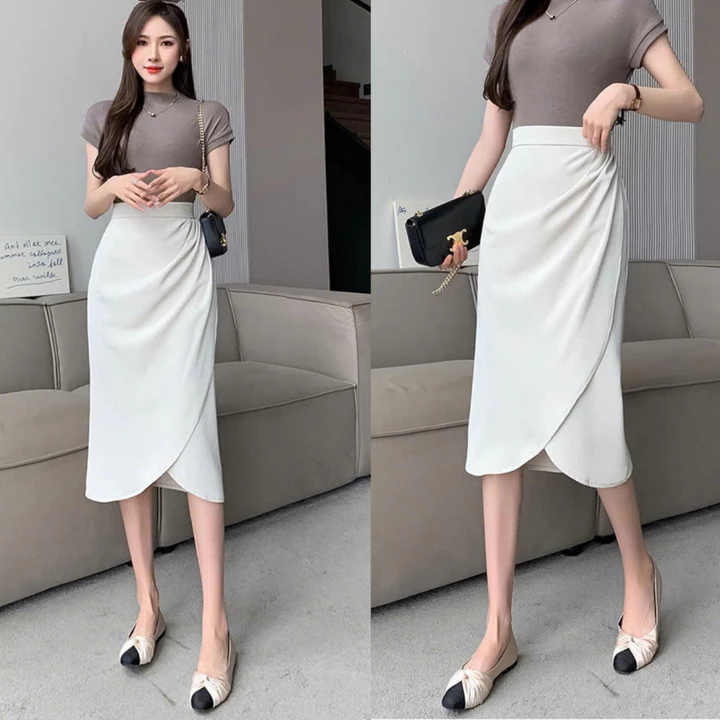Chân váy xếp ly cạp chéo Oxatyl V01 váy công sở chân váy kiểu điệu mặc đi làm dấu bụng dưới