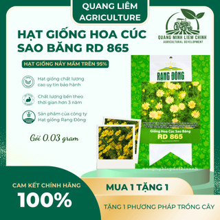 Hạt giống Hoa Cúc Sao Băng RD 865 (0,03gram~150 hạt) trồng chậu, hoa nở đều, liên tục, màu vàng