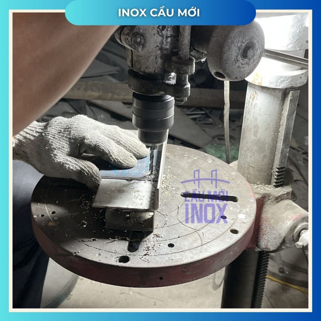Bản mã inox, mặt bích inox vuông 8x8, 10x10, 12x12, 15x15cm dày 3-5 ly - Hàng chuẩn inox chất lượng