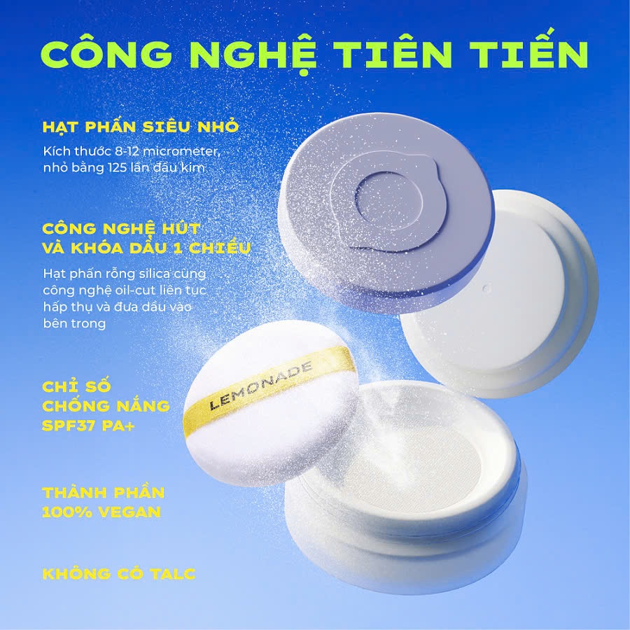 LEMONADE Phấn phủ bột kiềm dầu Supermatte No Makeup Loose Powder 9g | NHÍM HOUSE