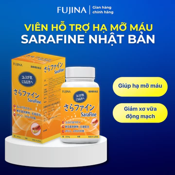 Viên Hạ Mỡ Máu Sarafine Nhật Bản - Giúp hạ mỡ máu, giảm tích tụ mỡ dư thừa - Lọ 80 viên