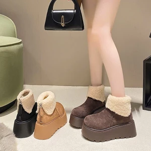 Giày Boost Lông Nữ Đế Độn Ấm Chân Phong Cách Thời Trang Mùa Đông B008 - ntshoes
