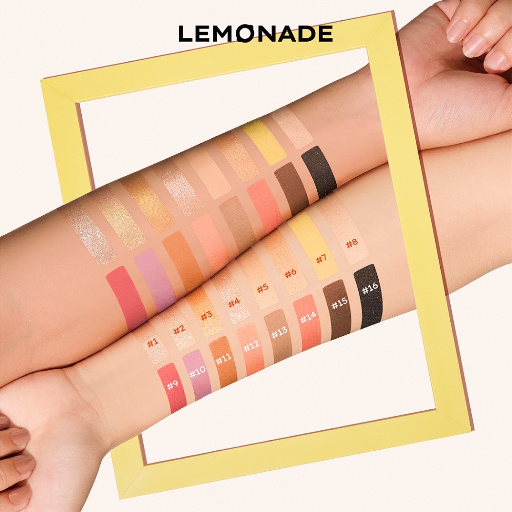 LEMONADE Bảng phấn mắt 16 Ô Lemonade Aesthetic Eyeshadow Palette 20.8g | NHÍM HOUSE