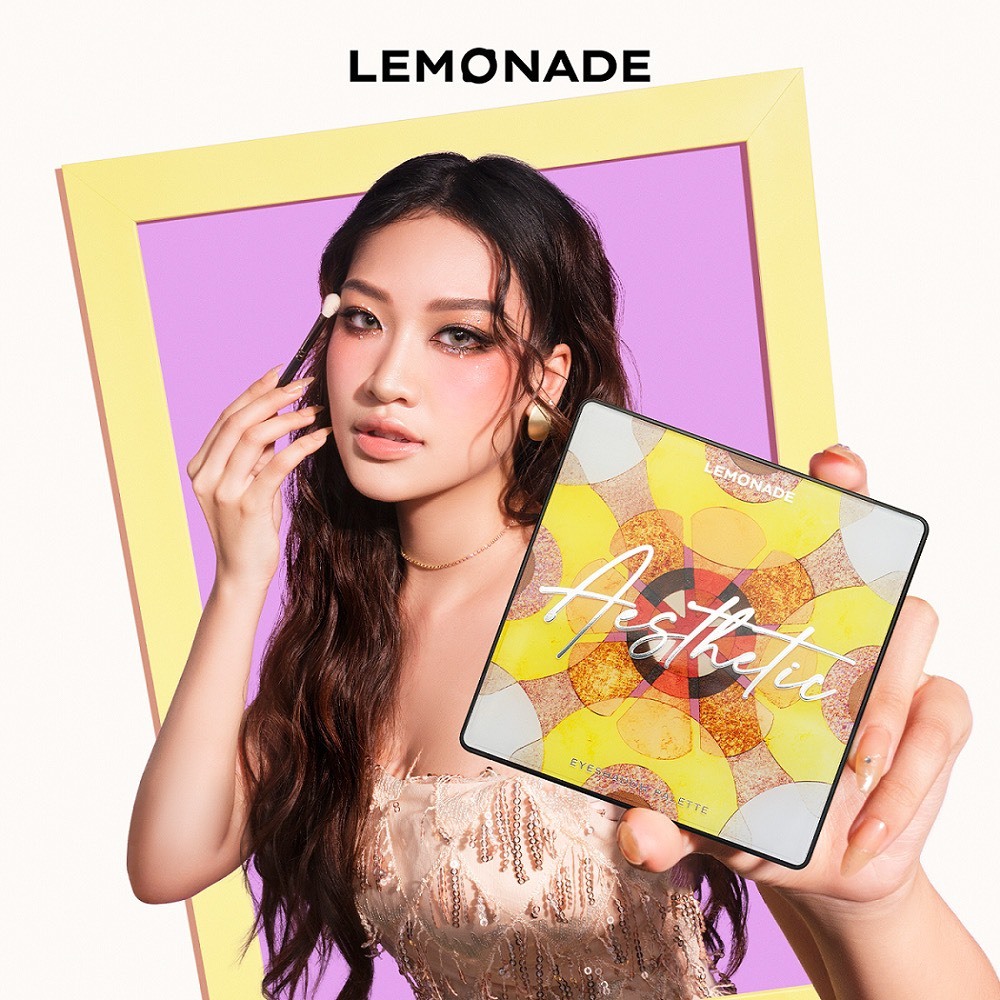 LEMONADE Bảng phấn mắt 16 Ô Lemonade Aesthetic Eyeshadow Palette 20.8g | NHÍM HOUSE