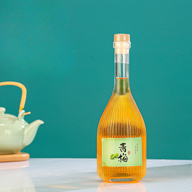[CÓ TEM]Chai thủy tinh bầu sọc dung tích 500ml