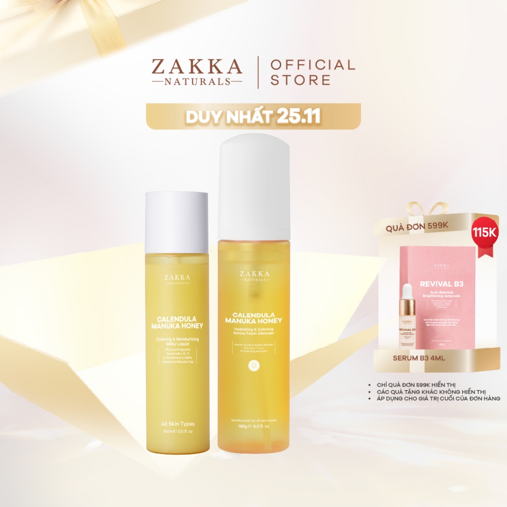 [Mẫu Mã Mới] Bộ Đôi Zakka Naturals Sữa Dưỡng Cúc 150ml và SRM Cúc 185g ...